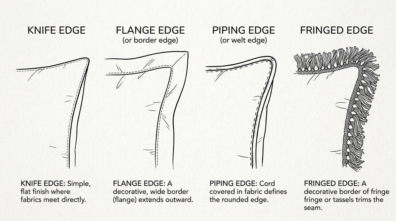 Guide to pillow edge finishes